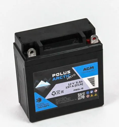 Фото polus arctic moto 6ct-5 (pb5l-b) agm