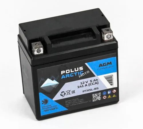 Фото polus arctic moto 6ct-5 (ptx5l-bs) agm