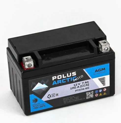 Фото polus arctic moto 6ct-7 (ptx7a-bs) agm