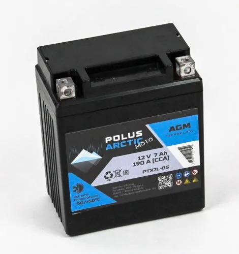 Фото polus arctic moto 6ct-7 (ptx7l-bs) agm