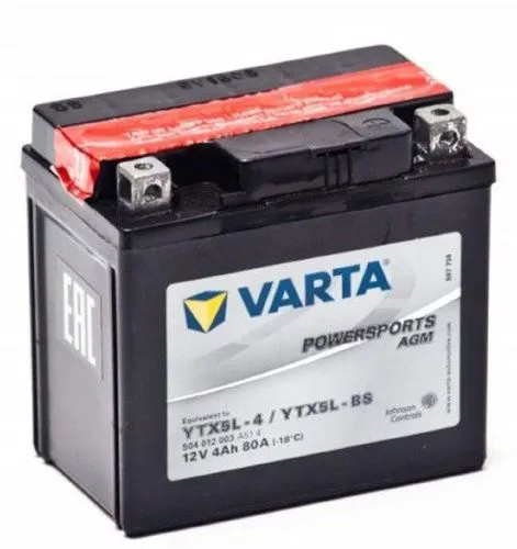 Фото varta powersports  12v/4ач (ytx5l-bs) agm