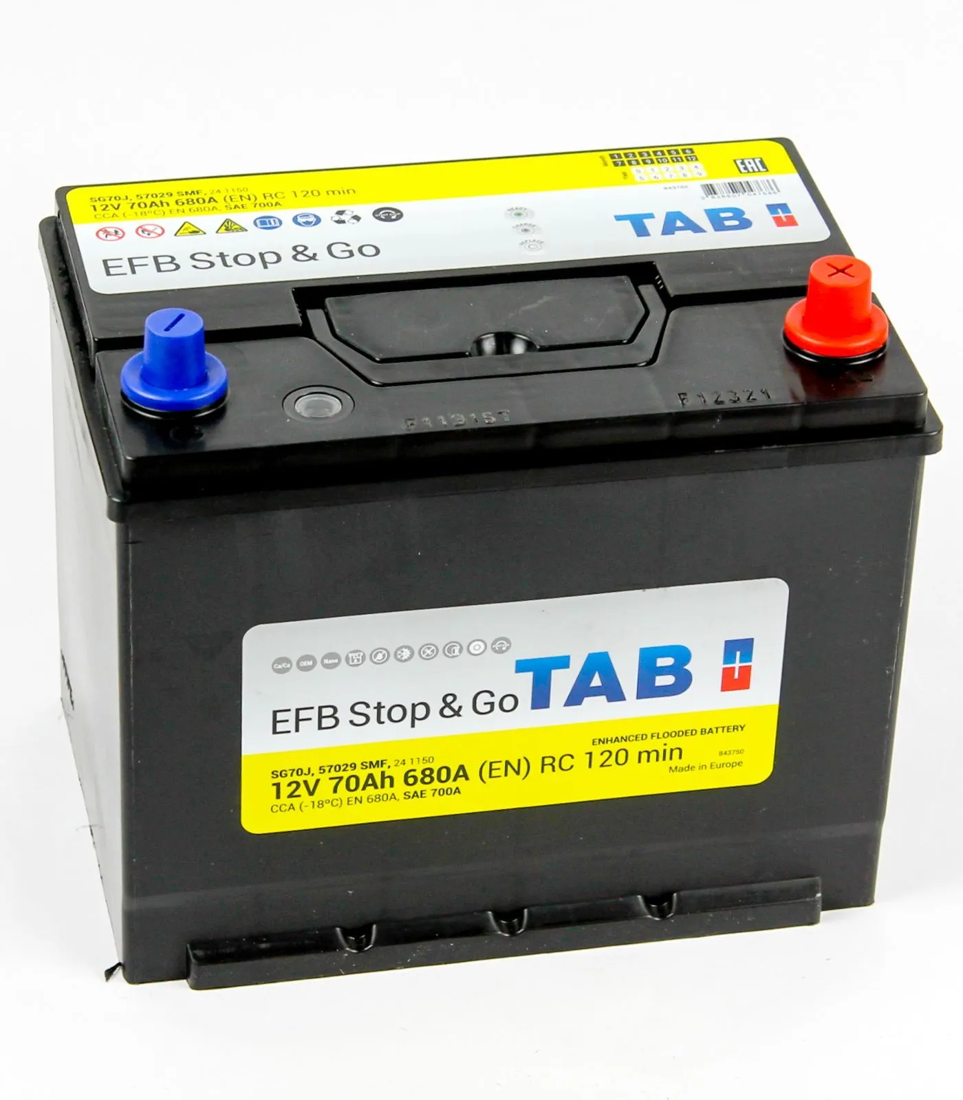 АКБ TAB EFB Stop&Go 6СТ-70.0 (57029) яп.ст/бортик 13 320 руб.